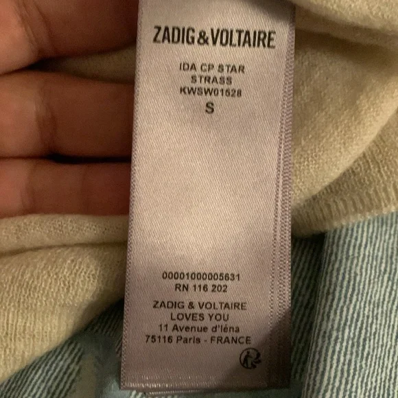 ZADIG & VOLTAIRE
Ida Cashmere Star Strass/Embellished Sweater
COLOR:Sugar Size S - Picture 6 of 10